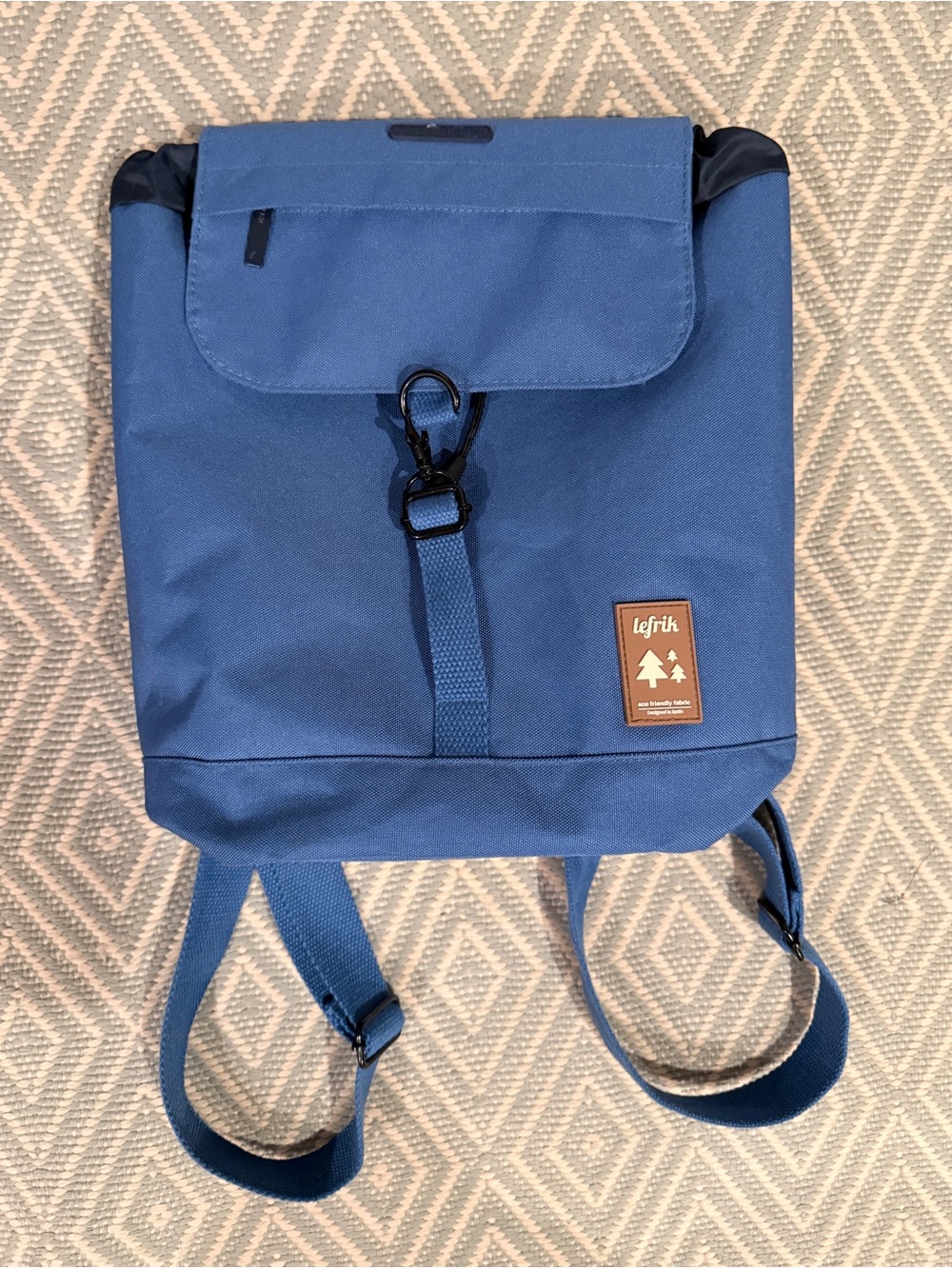 Blue Canvas Shoulder Backpack — Casual Everyday Bag